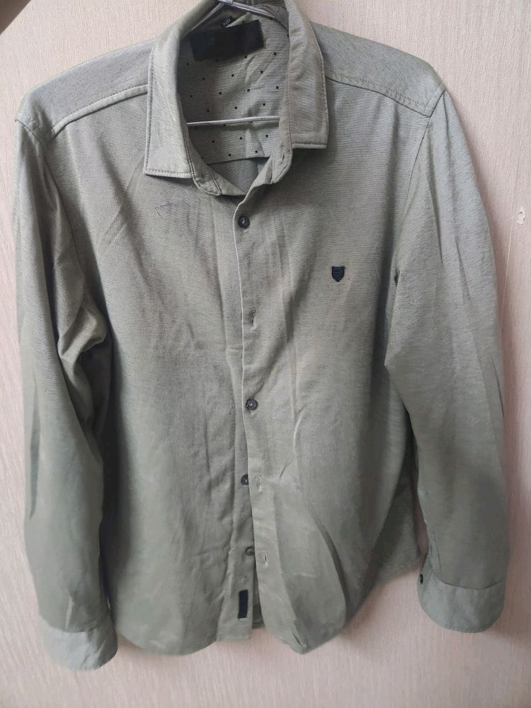 Sage Green Button-Down Shirt