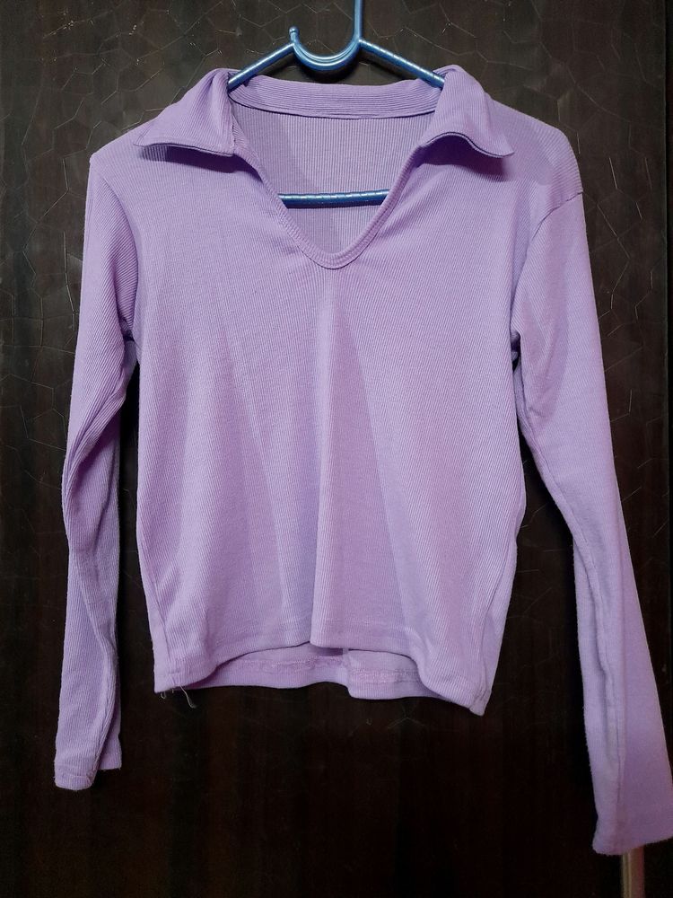 Trendy Lavender Fitted Top 💜