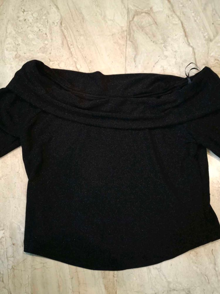 Black Off-Shoulder Top