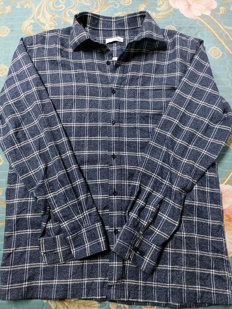 Blue Plaid Flannel Shirt