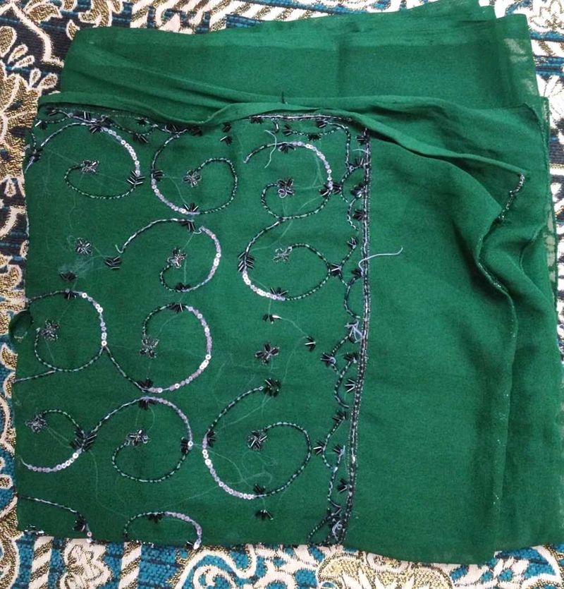 Elegant Green Ethnic Dress Material