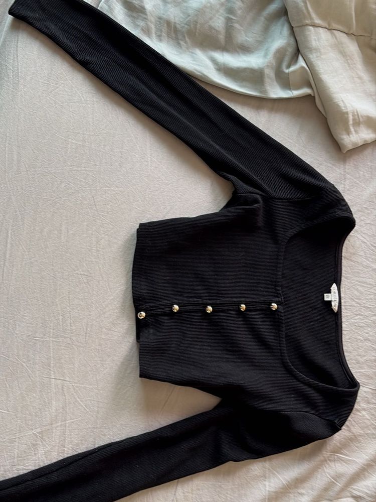 Black Long Sleeve Top