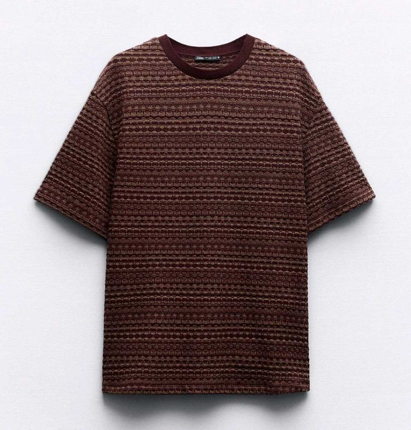 ZARA Textured Jacquard Top