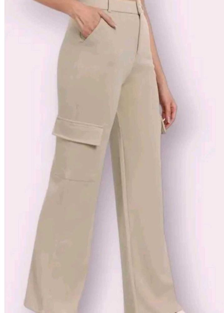 Beige Cargo Pants