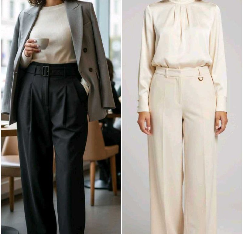 trouser combo ✨ Trousers - black &amp; nude cream