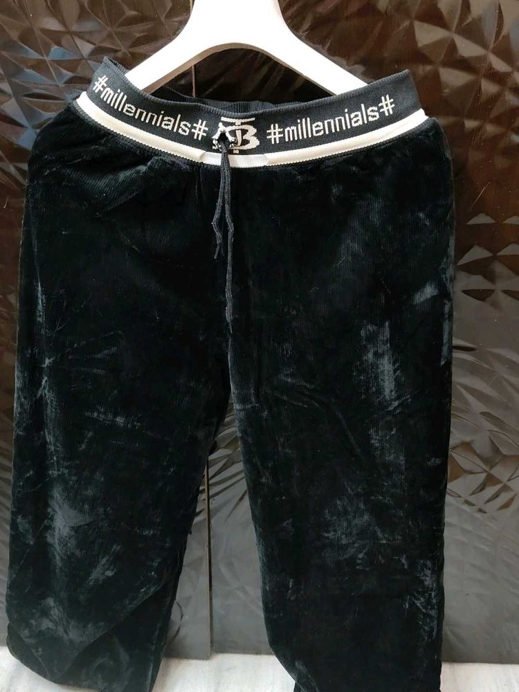Black Velvet Joggers
