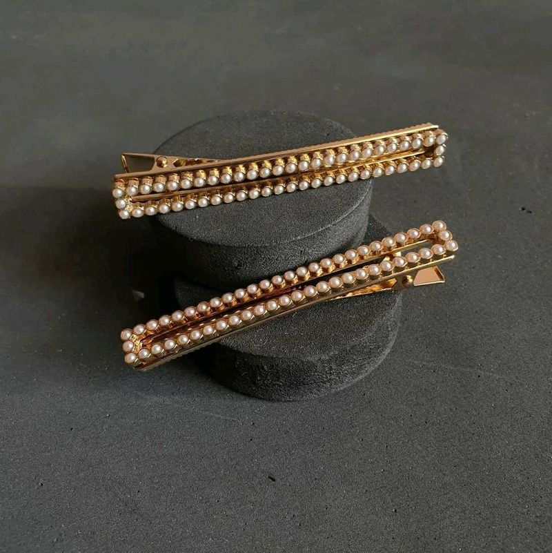 Pearl Hair Clips (Set of 2)