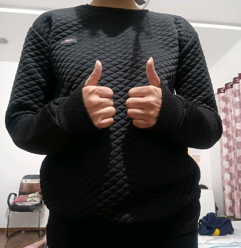 Black Classy Sweatshirt Unisex
