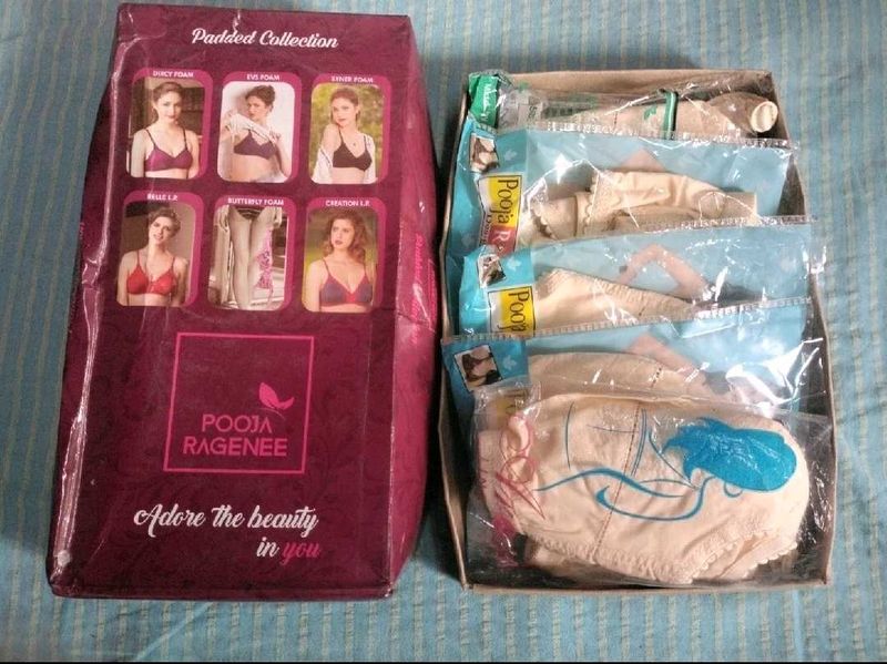 Set Of 5 Cotton Bras(34/A)