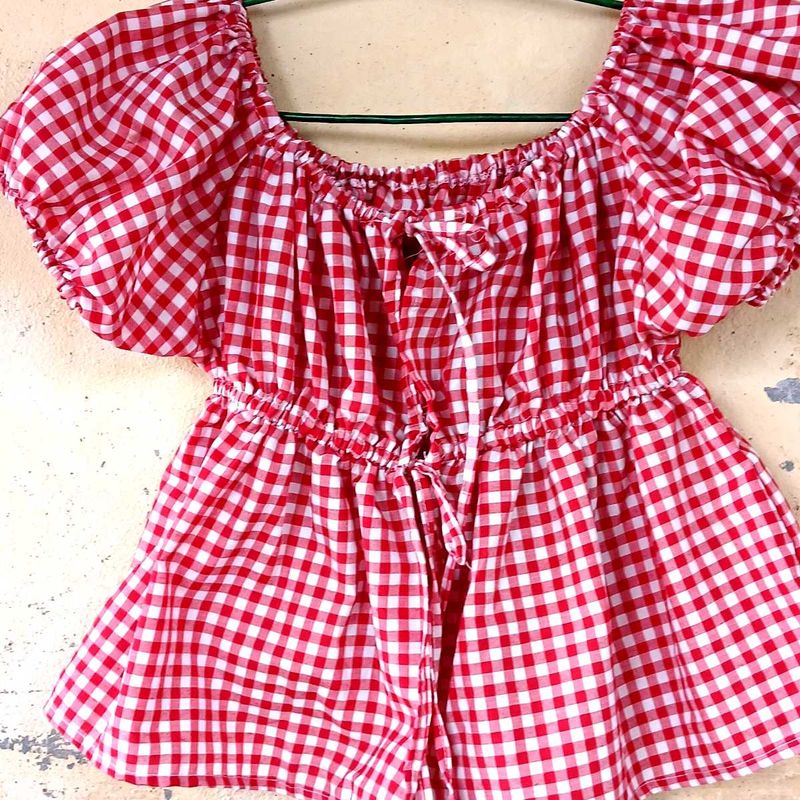 Red And White Top.