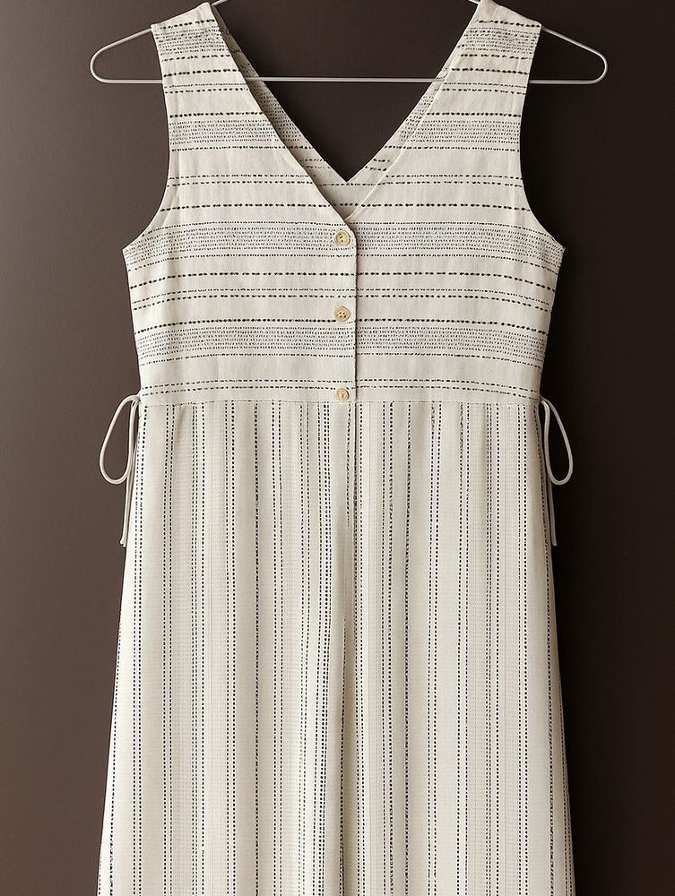 Striped White Jumpsuit