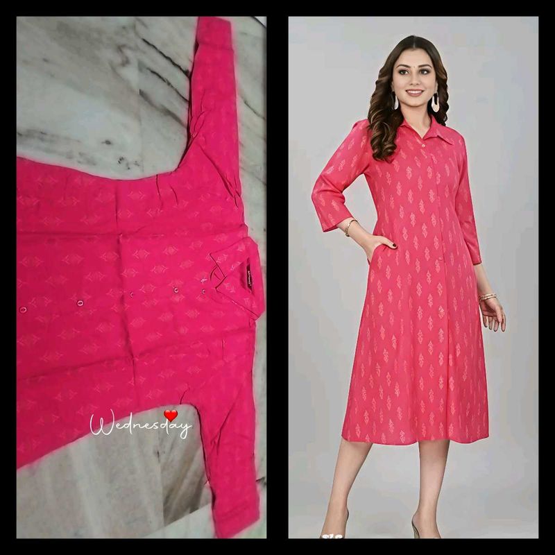 Elegant Pink Flare Kurta