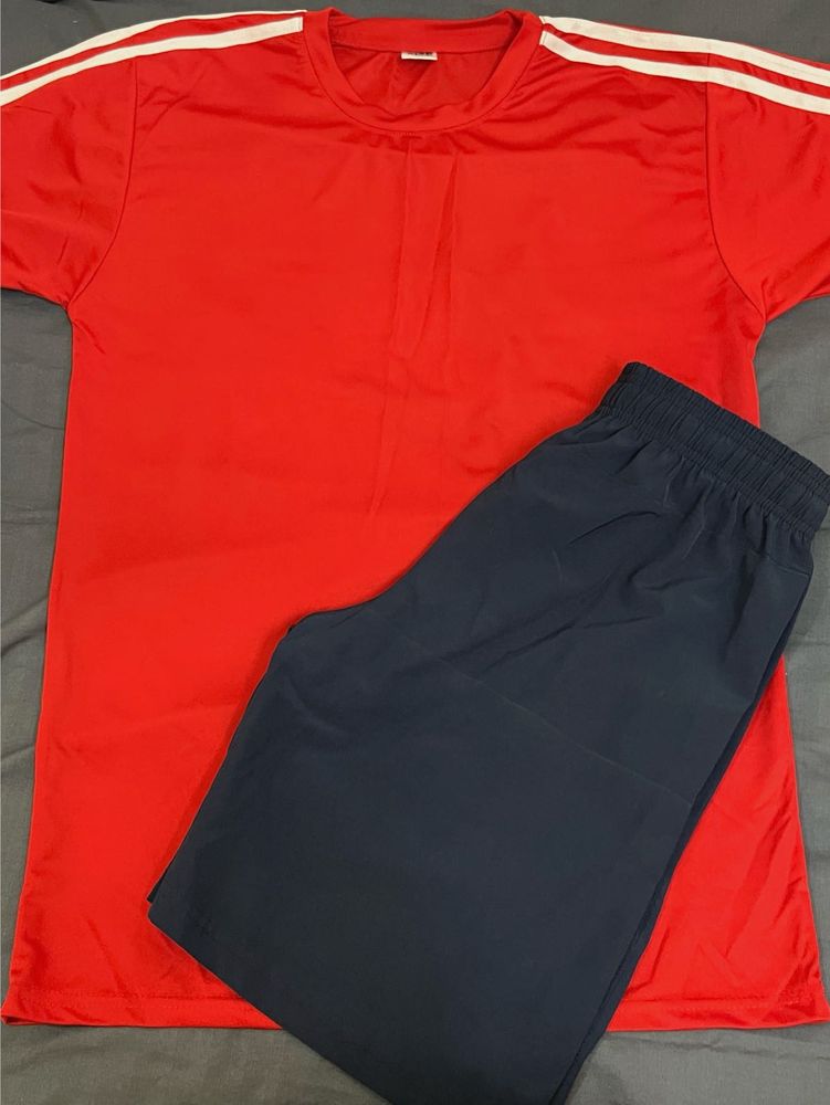 Red &amp; Navy Active T-Shirt Set