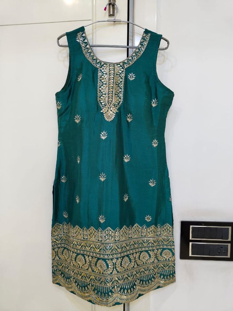 Embroidered Sharara Salwar Suit