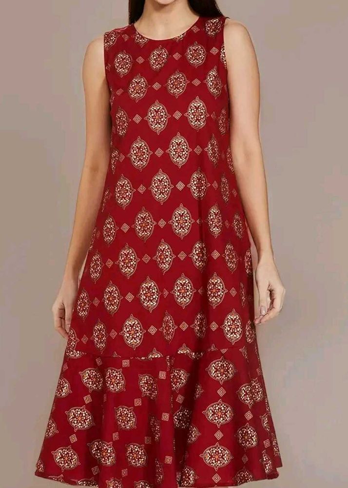 Myx Red Printed Dress