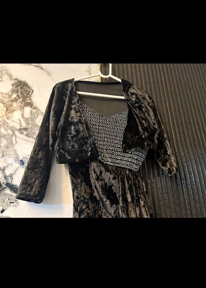 Black Dress With Shrug