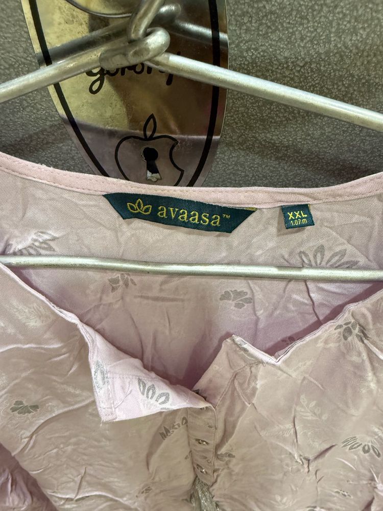 Avaasa Floral Button-Up Top XXL