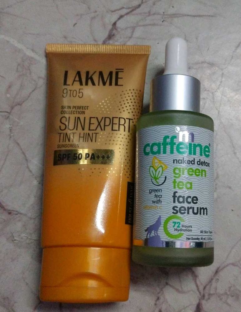 Sunscreen &amp; Face Serum