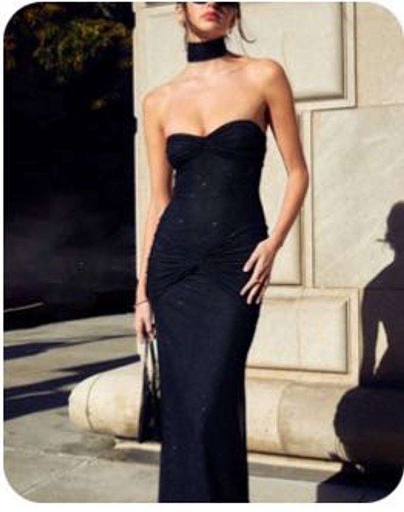 Elegant Black Gown Size S