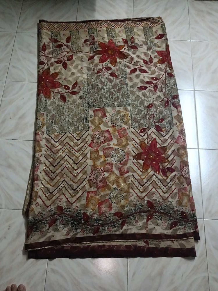 Floral Print Saree