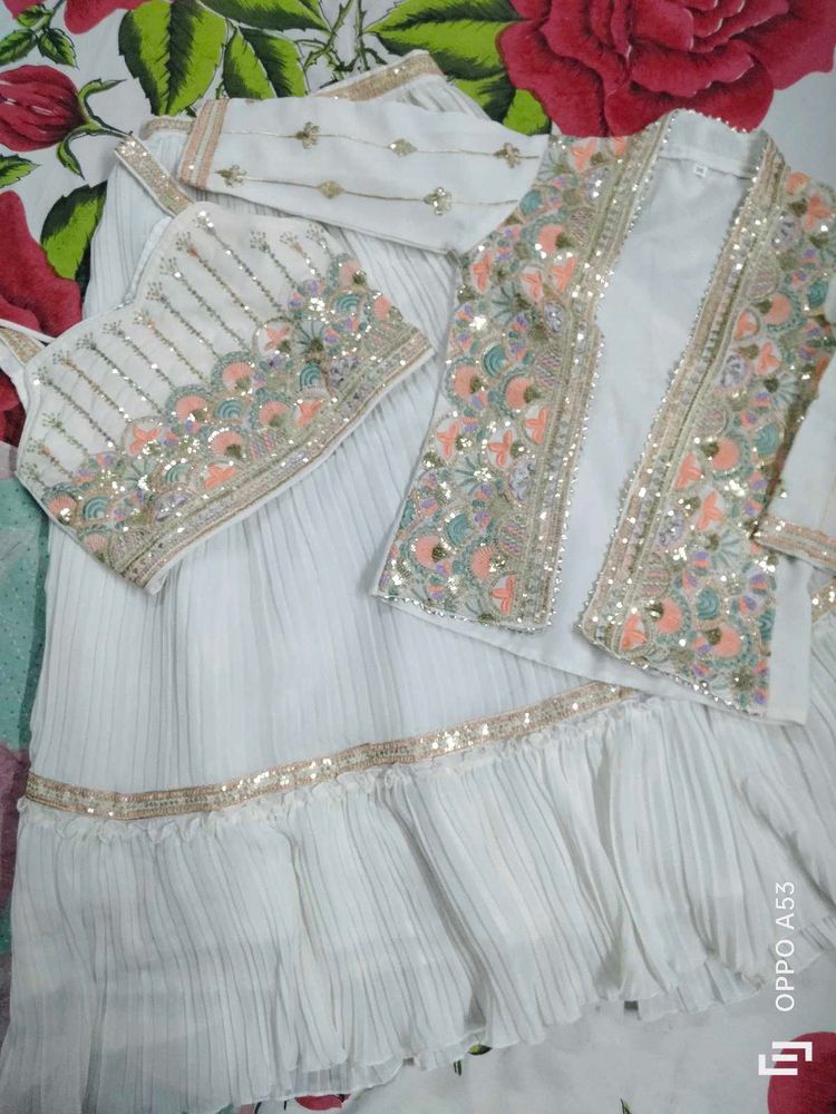 girl lehenga with jacket