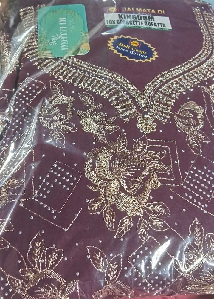 Embroidered Unstitched Suit