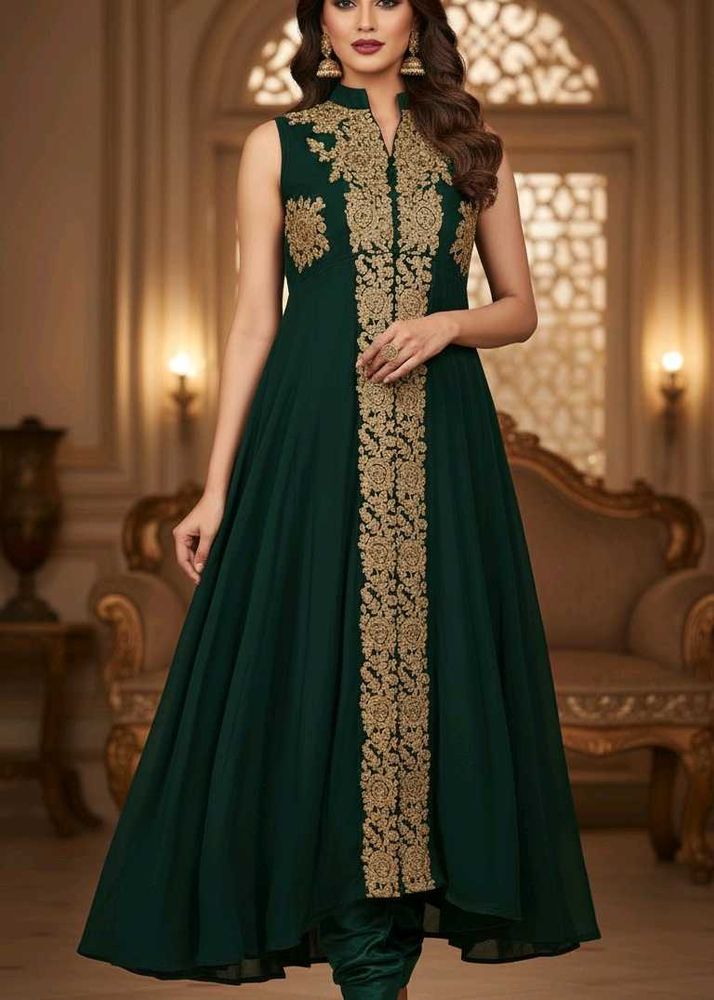 Festive  Green Kurta And Lower