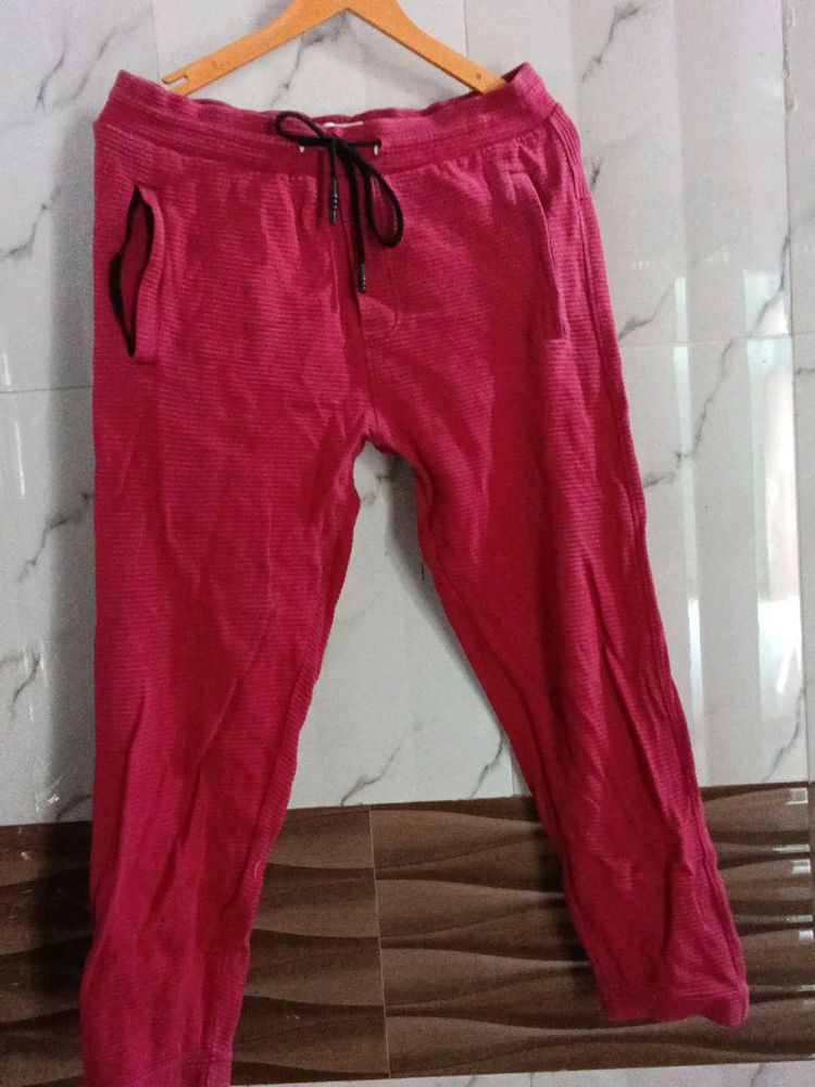 Casual Red Joggers