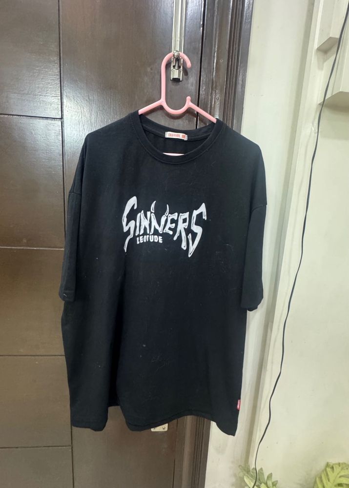 Sinners League Black T-Shirt