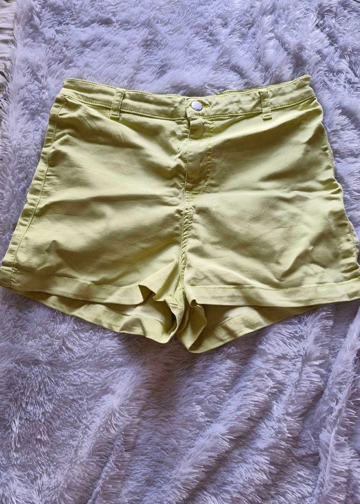 Neon Retro Denim Shorts
