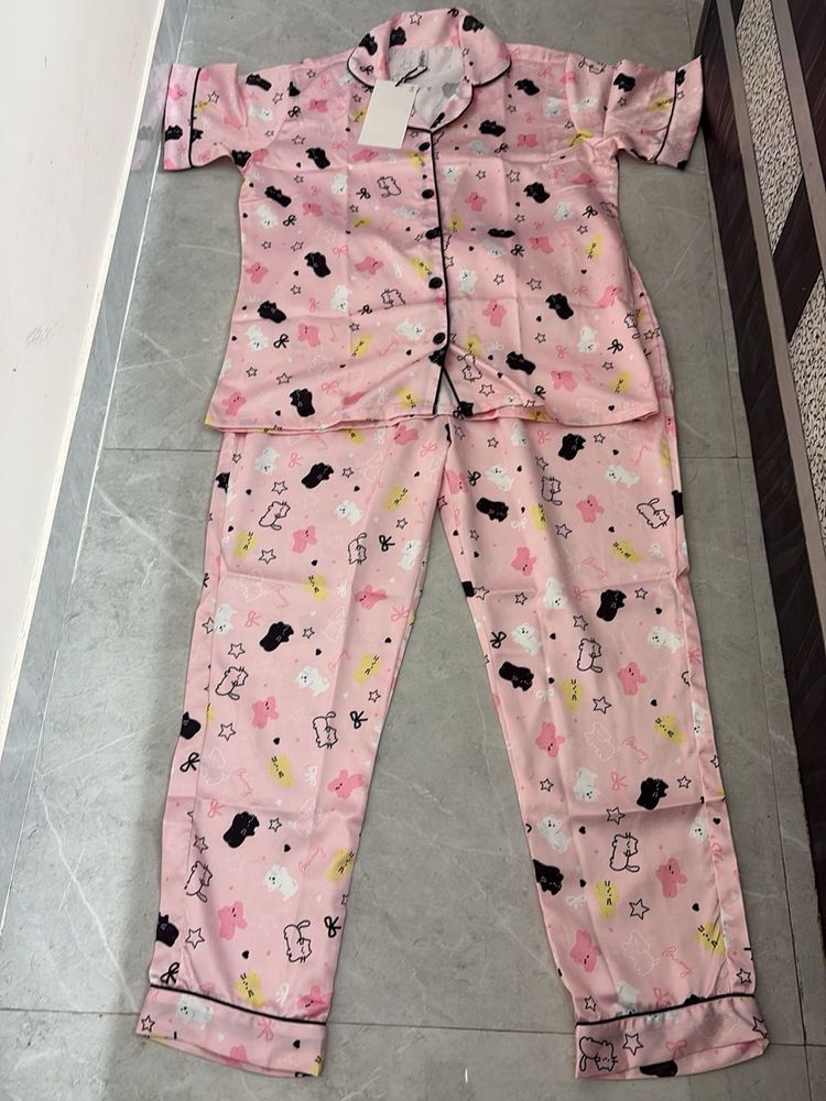 Pink Cartoon Pajama Set - New w/Tags