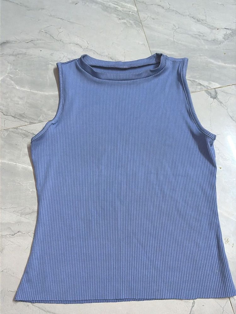 Blue Sleeveless Tank top