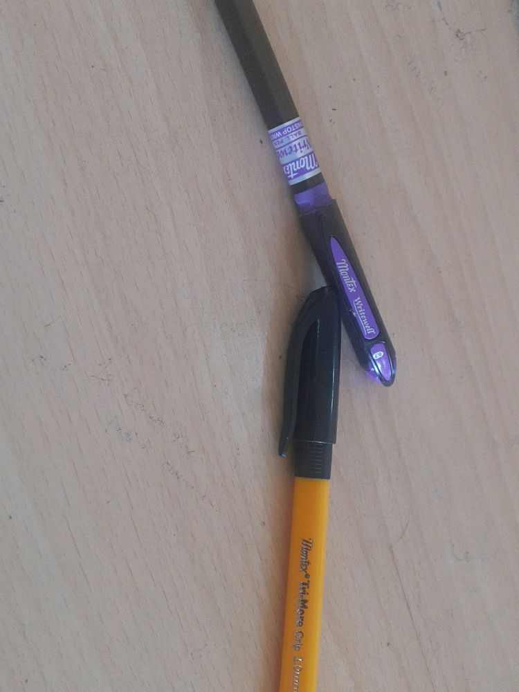 Vibrant MONTEX Blue And Black Pen Combo