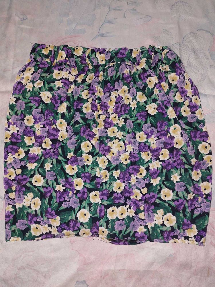 Floral Mini Skirt