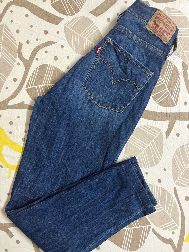 Levi's High Waist Blue Denim Jeans
