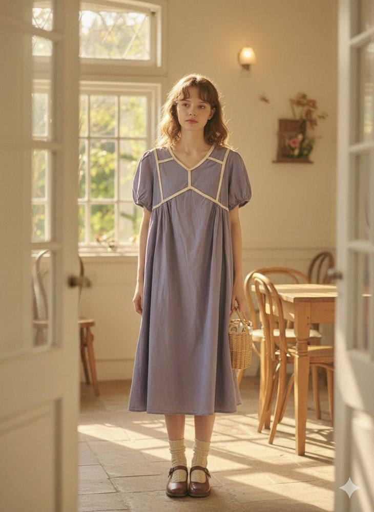 KOREAN STYLE Periwinkle Dress