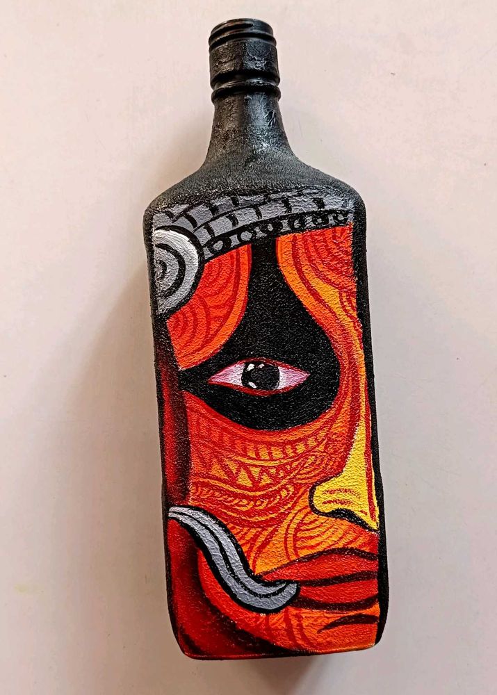 Hand-painted Theyyam Bottle Art