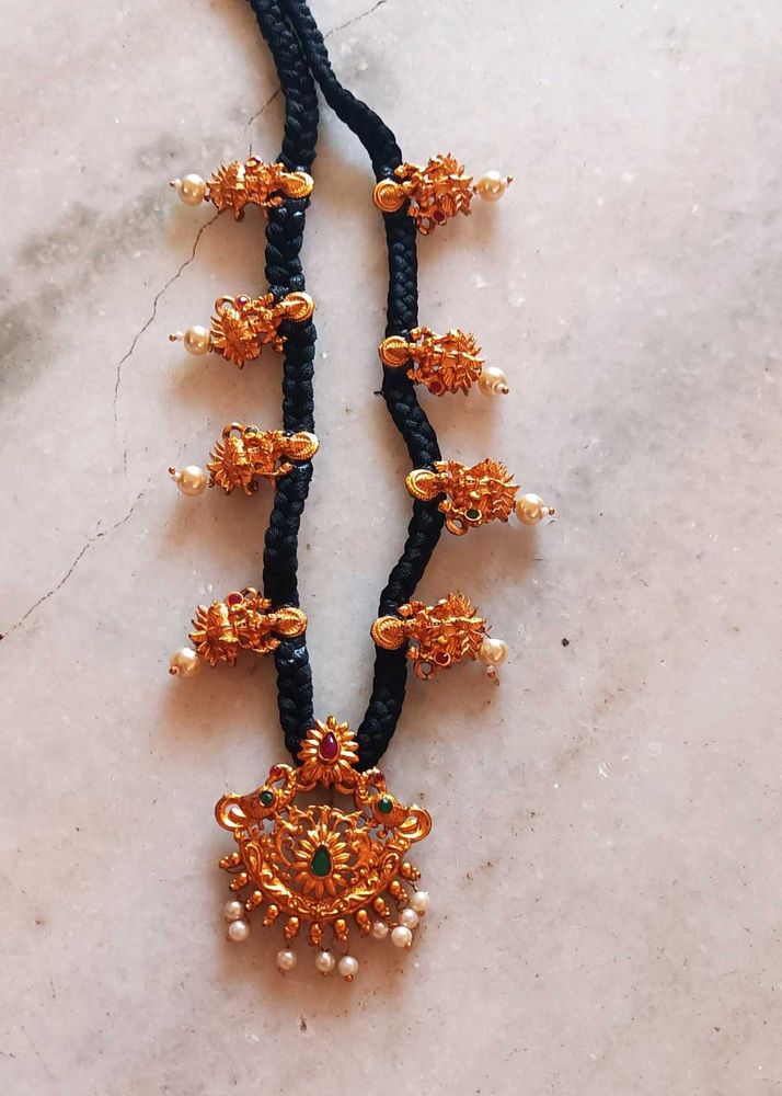 Lakshmi Locket Black Thread Chain