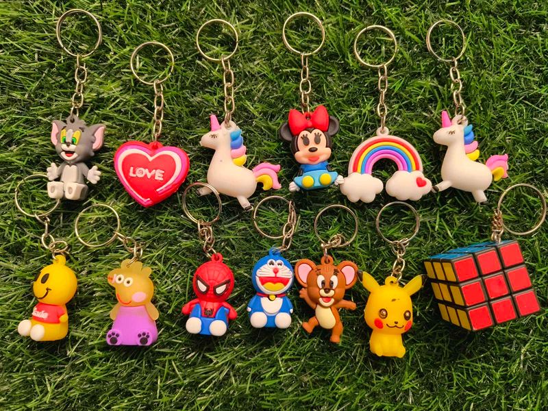 Pack Of 13 Premium Quality Silicon Key Chain
