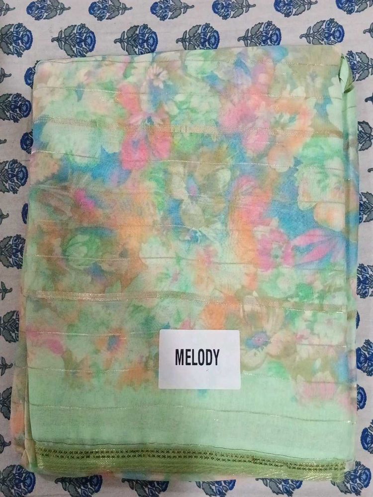 Elegant Floral Print Saree