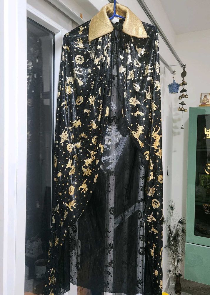 Halloween Costume Cape With Witch&#39;s Hat