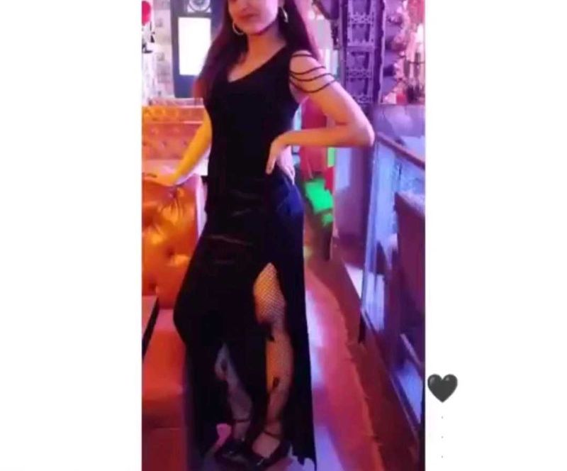 Elegant Black Maxi Dress with Thigh Slit