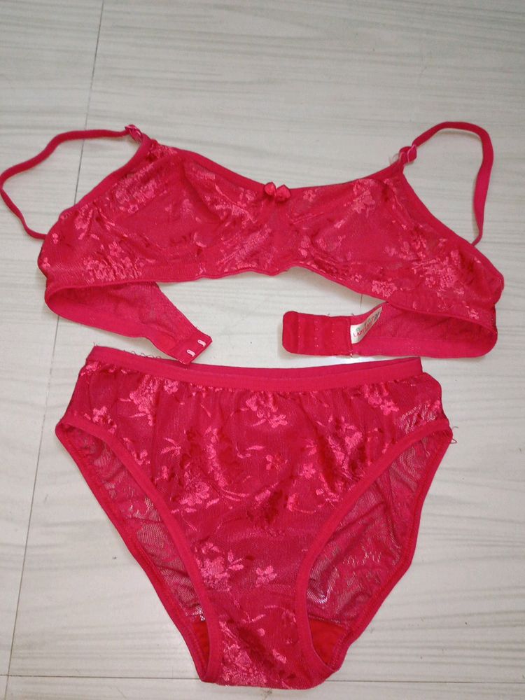 👙Red ❤ Bra With Pantie Set👙