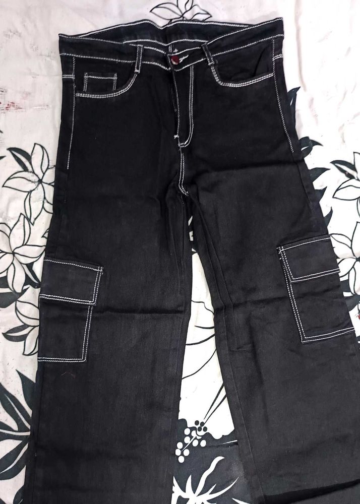 Unused/ Untouched , Six Pocket , Black Jeans ,Wide