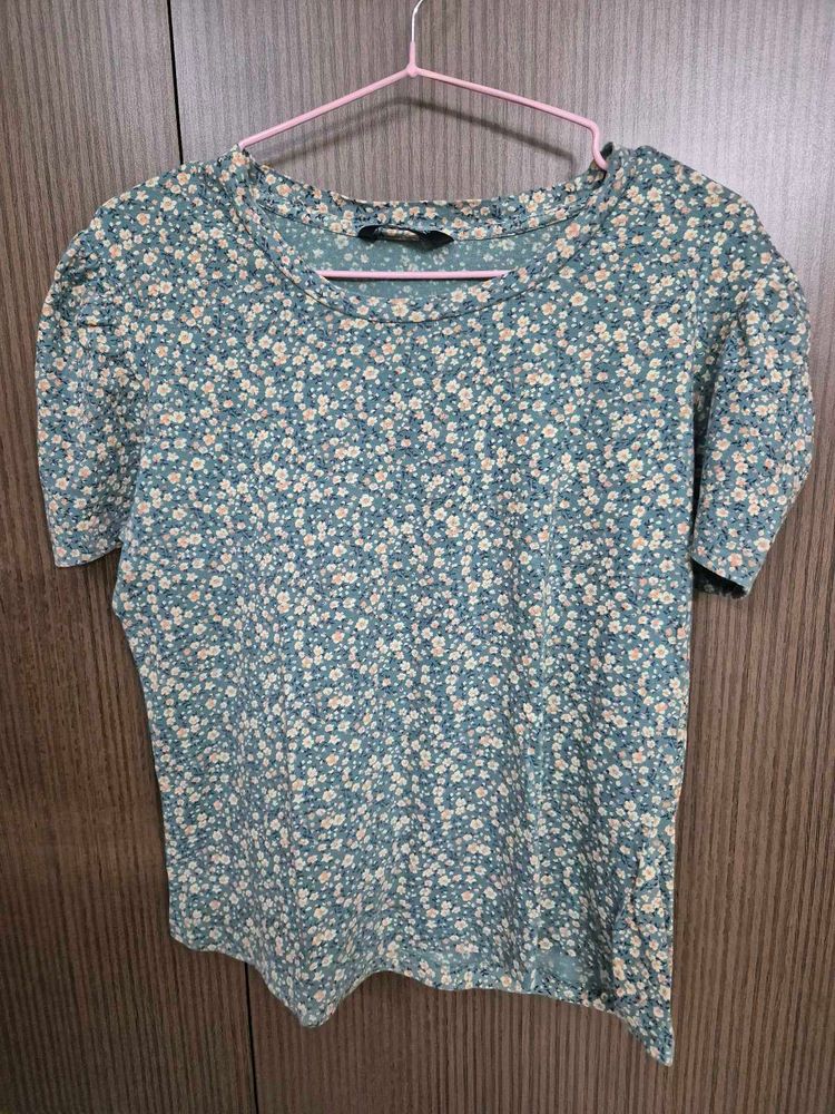 Green Floral Top For Women | 38
