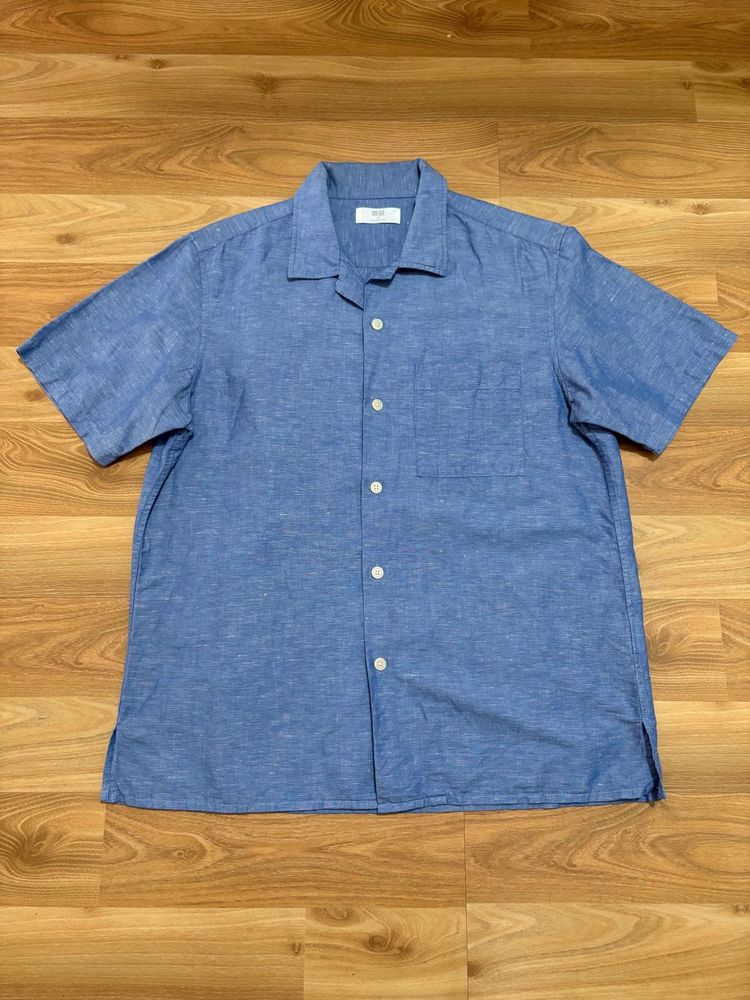 Uniqlo Blue Camp Collar Shirt