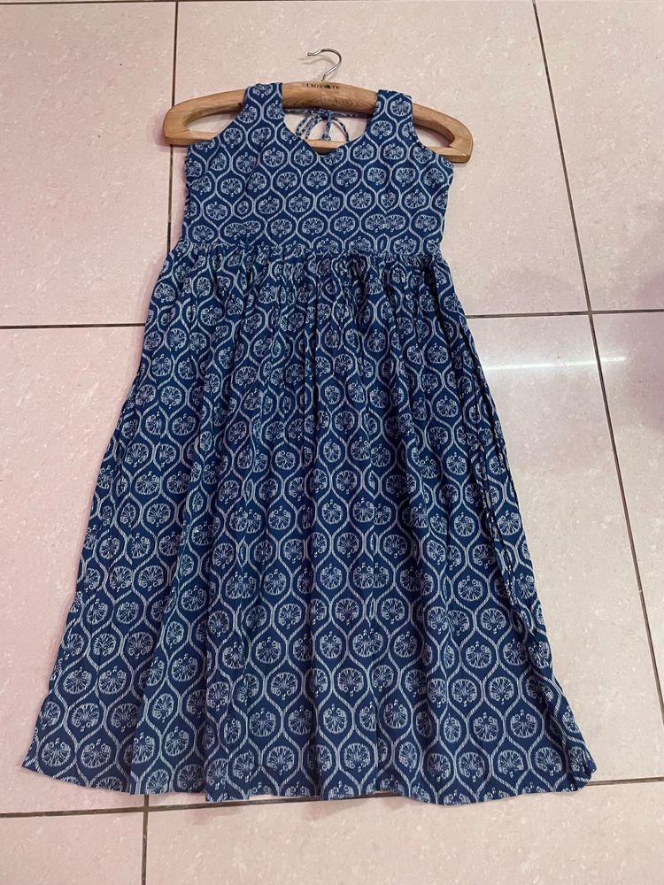 Blue Patterned Dress