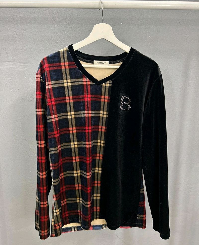 @burberry Vintage velvet sweatshirt