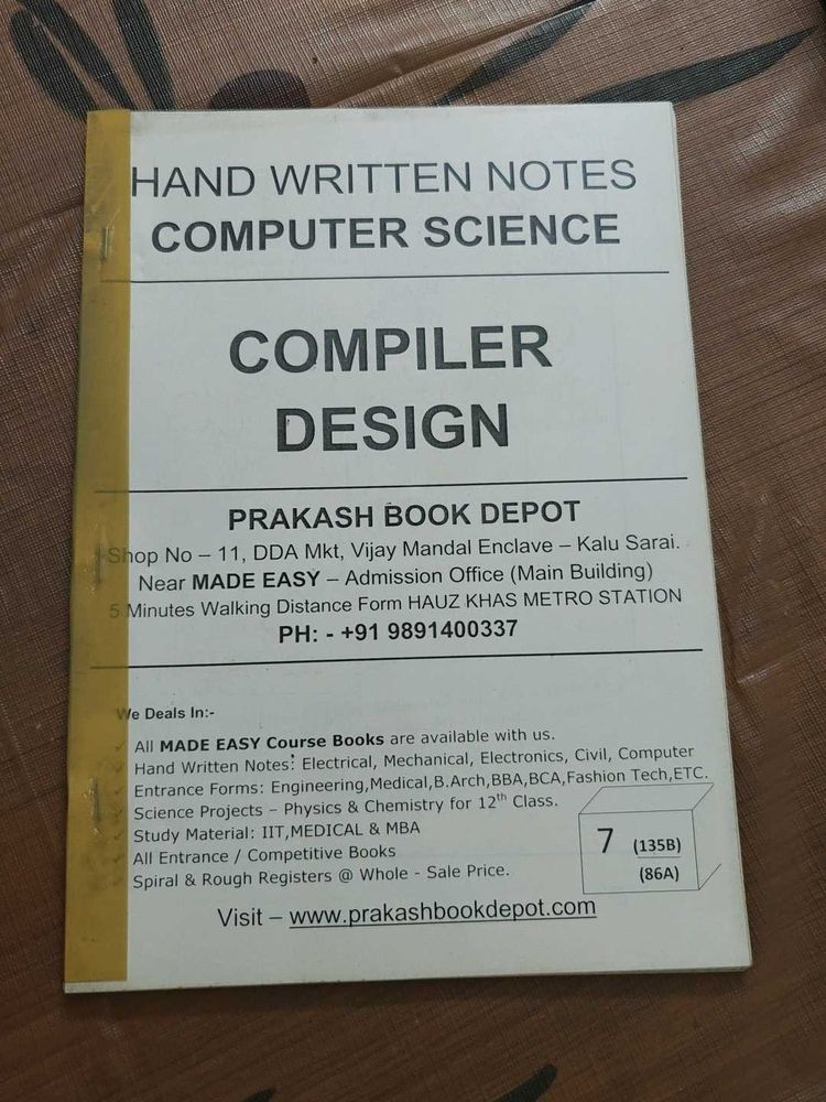 Notes On Compiler Design