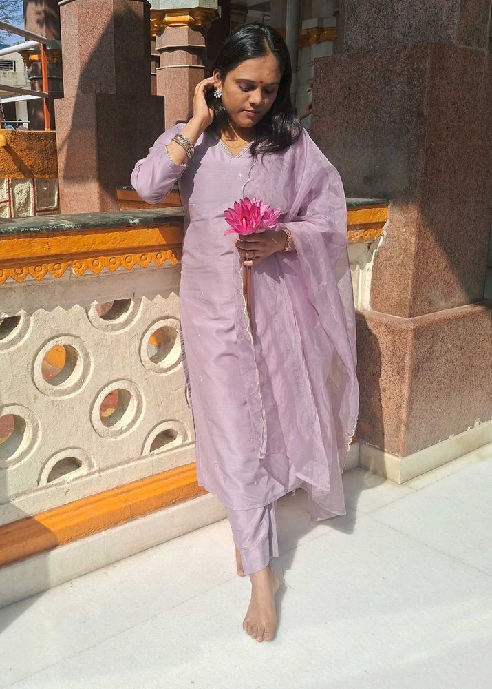 Lavender Salwar Kameez Suit